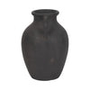 Decorative Amphora Vase w 2 Ear Handles | Black Terracotta | 13"