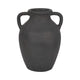 Decorative Amphora Vase w 2 Ear Handles | Black Terracotta | 13"