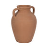 Antique Flower Vase w 2 Handles | Rustic Brown Terracotta | 13"