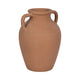 Antique Flower Vase w 2 Handles | Rustic Brown Terracotta | 13"