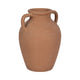 Antique Flower Vase w 2 Handles | Rustic Brown Terracotta | 13"