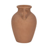 Antique Flower Vase w 2 Handles | Rustic Brown Terracotta | 13"