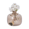 Glass Vase | 10" Metallic Butterfly Garland | Vintage Rose Gold