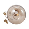 Glass Vase | 10" Metallic Butterfly Garland | Vintage Rose Gold