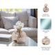 Glass Vase | 10" Metallic Butterfly Garland | Vintage Rose Gold
