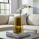 Decorative Vase | Tapered Cylinder Shape | Gold Luster Glass | 8"