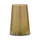 Decorative Vase | Tapered Cylinder Shape | Gold Luster Glass | 8"