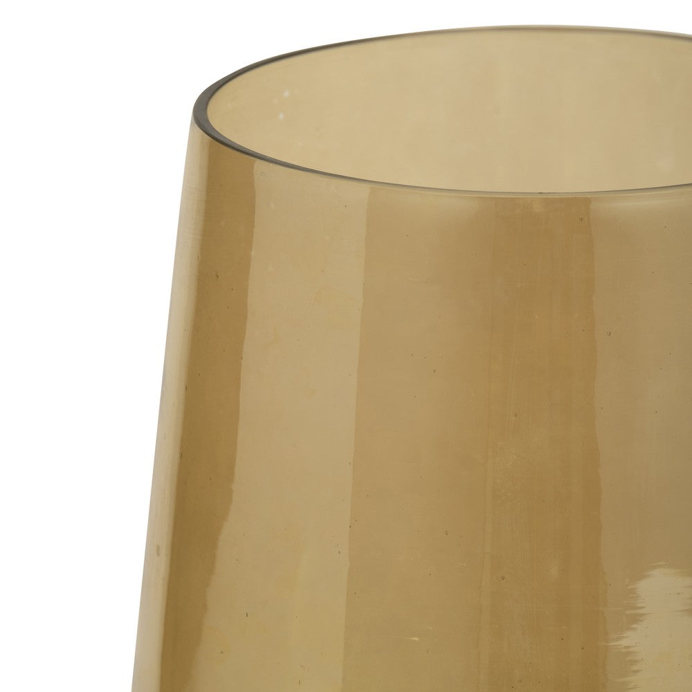 Decorative Vase | Tapered Cylinder Shape | Gold Luster Glass | 8"