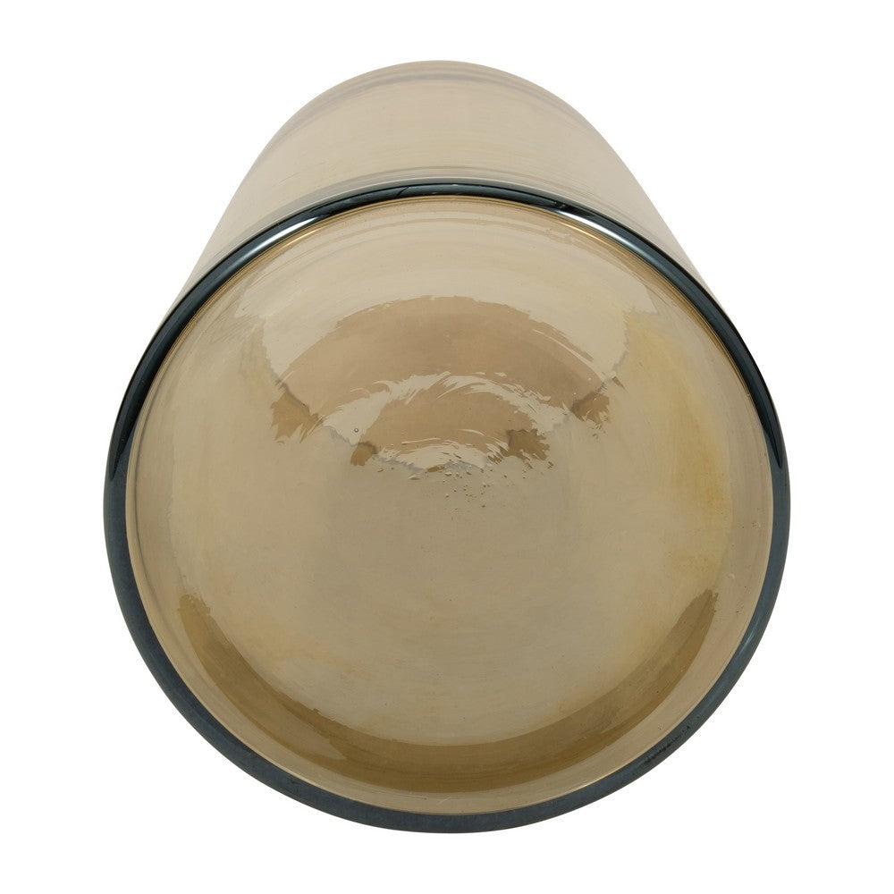 Decorative Vase | Tapered Cylinder Shape | Gold Luster Glass | 8"