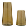 Decorative Vase | Tapered Cylinder Shape | Gold Luster Glass | 8"