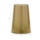 Decorative Vase | Tapered Cylinder Shape | Gold Luster Glass | 8"