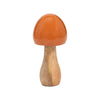 Tabletop Decorative Mushroom Figurine | 6" Burnt Orange Mango Wood