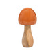 Tabletop Decorative Mushroom Figurine | 6" Burnt Orange Mango Wood