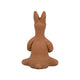 Artie Namaste Yoga Bunny | Meditative Pose | Natural Brown Terracotta 7"