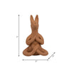 Artie Namaste Yoga Bunny | Meditative Pose | Natural Brown Terracotta 7"