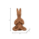Artie Namaste Yoga Bunny | Meditative Pose | Natural Brown Terracotta 7"