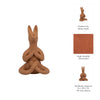 Artie Namaste Yoga Bunny | Meditative Pose | Natural Brown Terracotta 7"
