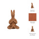 Artie Namaste Yoga Bunny | Meditative Pose | Natural Brown Terracotta 7"