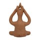 Salutation Yoga Bunny Figurine | Meditating Pose | Brown Terracotta 10"