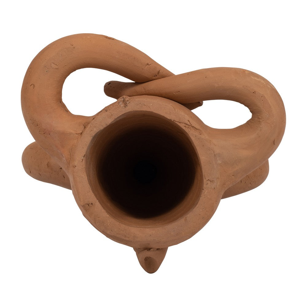 Salutation Yoga Bunny Figurine | Meditating Pose | Brown Terracotta 10"