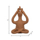Salutation Yoga Bunny Figurine | Meditating Pose | Brown Terracotta 10"