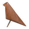 Decorative Standing Bird Figurine | 9" Abstract Brown Mango Wood & Metal