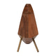Decorative Standing Bird Figurine | 9" Abstract Brown Mango Wood & Metal
