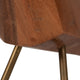 Decorative Standing Bird Figurine | 9" Abstract Brown Mango Wood & Metal