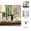Open Arm Man Decorative Tabletop Sculpture | 13" Black | White Marble