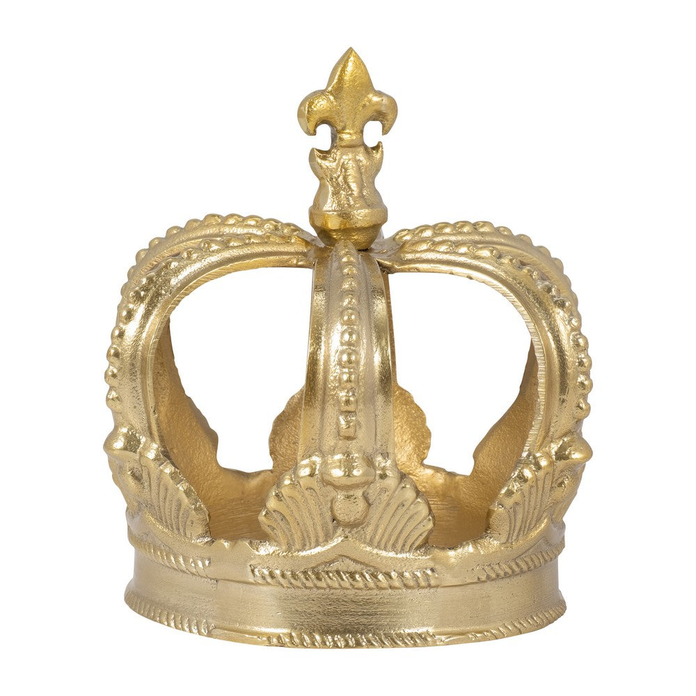 Swany Decorative Crown| Intricate Details | Gold Aluminum 7"