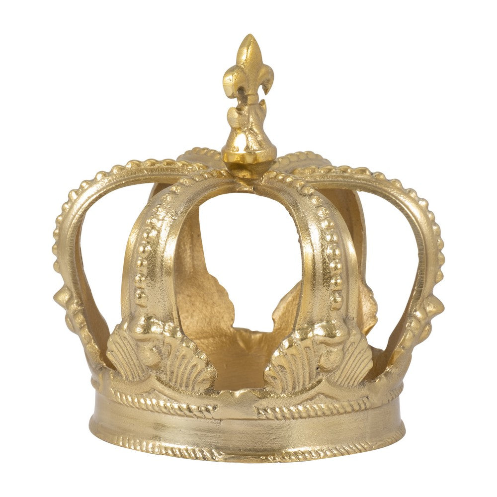 Swany Decorative Crown| Intricate Details | Gold Aluminum 7"