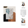 8 x 10 Decorative Framed Art Photo | Ivory Abstract Blocks | Wood & Resin