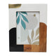 8 x 10 Decorative Framed Art Photo | Ivory Abstract Blocks | Wood & Resin