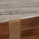 Coffee Table | 48" Rectangular Marble Top with 1 Open Shelf | Gold Legs