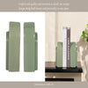 Decorative Bookends Set of 2 | Arch Pattern | Glossy Sage Green Ceramic