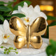 6" Tabletop Decor | Metallic Gold Ceramic Balloon Butterfly Figurine