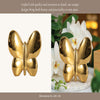 6" Tabletop Decor | Metallic Gold Ceramic Balloon Butterfly Figurine