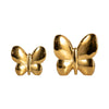 6" Tabletop Decor | Metallic Gold Ceramic Balloon Butterfly Figurine