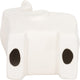 Elephant Tabletop Decor Sculpture with Tall Trunk | 7" Ivory Ceramic