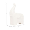 Elephant Tabletop Decor Sculpture with Tall Trunk | 7" Ivory Ceramic