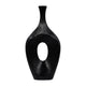 Decorative Vase | 19" Etched Crafted Open Cut Style Design | Black