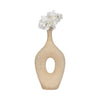 Decorative Flower Vase w Beaded Open Cutout | 19" | Champagne Gold