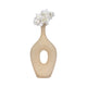 Decorative Flower Vase w Beaded Open Cutout | 19" | Champagne Gold