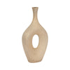 Decorative Flower Vase w Beaded Open Cutout | 19" | Champagne Gold