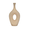 Decorative Flower Vase w Beaded Open Cutout | 19" | Champagne Gold