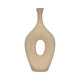 Decorative Flower Vase w Beaded Open Cutout | 19" | Champagne Gold