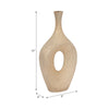 Decorative Flower Vase w Beaded Open Cutout | 19" | Champagne Gold