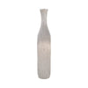 Decorative Flower Vase | Beaded Open Cut Out Ring | 19" Silver