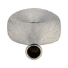 Decorative Flower Vase | Beaded Open Cut Out Ring | 19" Silver
