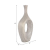 Decorative Flower Vase | Beaded Open Cut Out Ring | 19" Silver